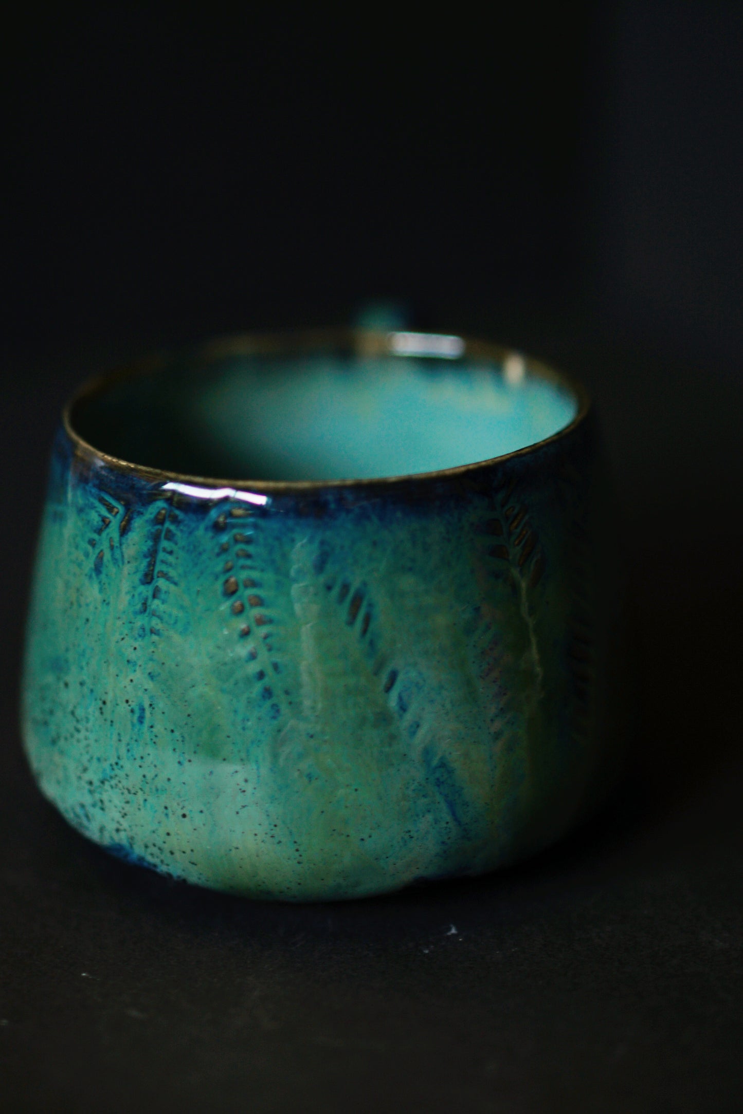 Fern carved mug