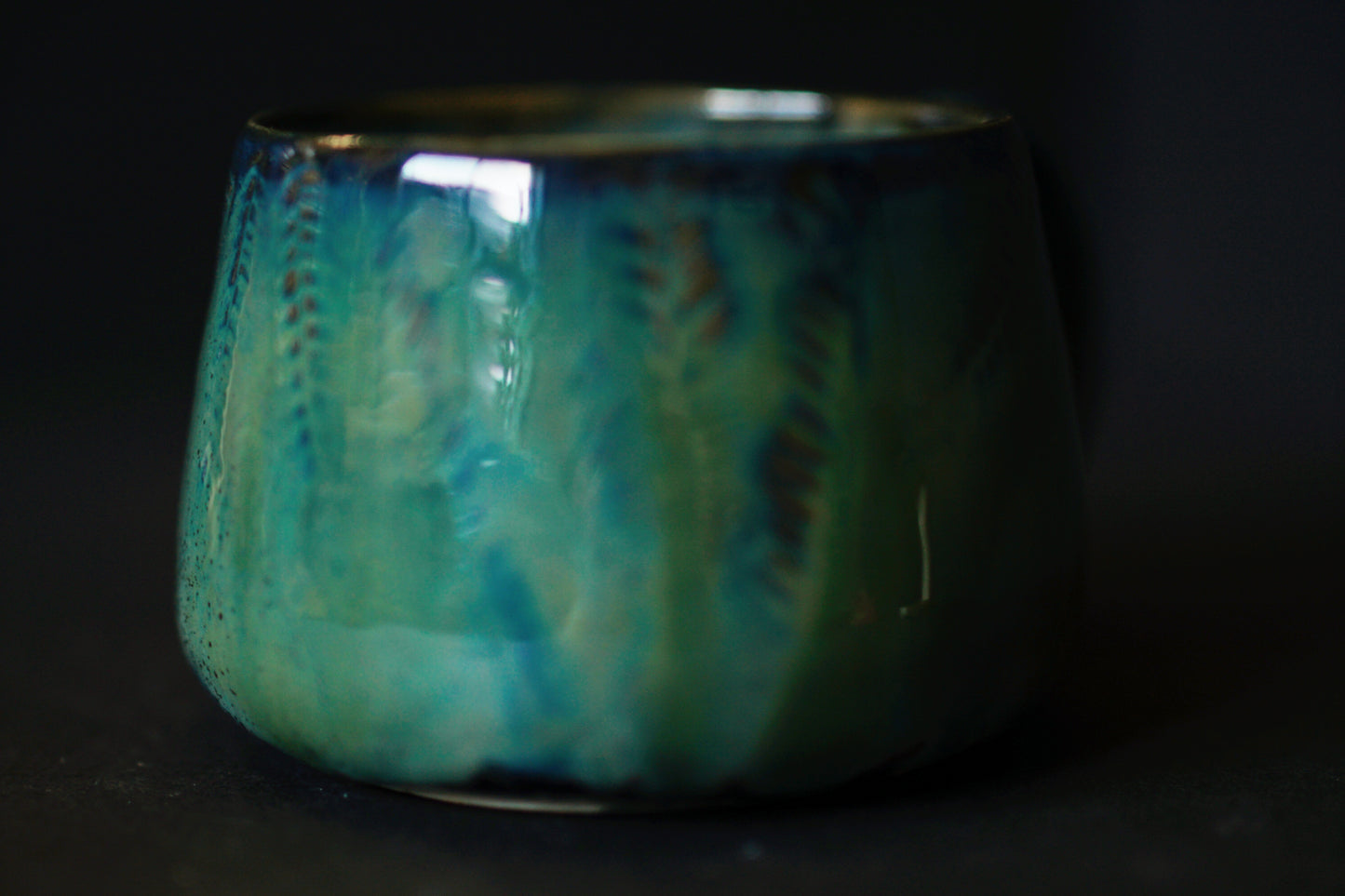 Fern carved mug